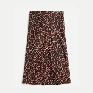 J. Crew Pull-on Slip Skirt - Leopard